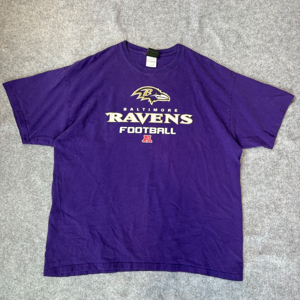 NFL Team Apparel Baltimore Ravens Football T-Shirt Mens XL Purple Graphic Tee